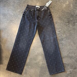 Black Polka Dot Jeans